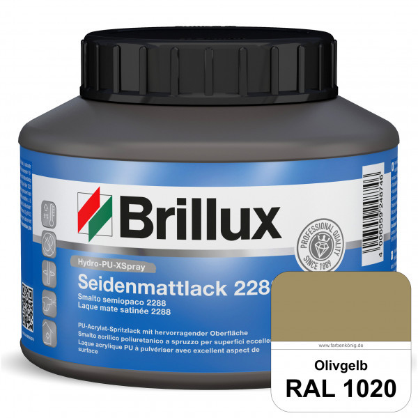 Hydro-PU-XSpray Seidenmattlack 2288 (RAL 1020 Olivgelb) hochwertiger Lack speziell für das XVLP-Spri