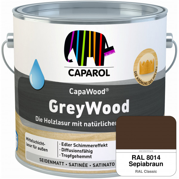 CapaWood® GreyWood (RAL 8014 Sepiabraun) - ersetzt Capadur GreyWood