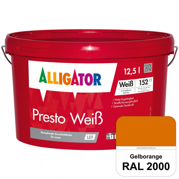 Presto Weiß LEF (RAL 2000 Gelborange)