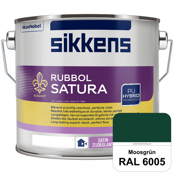 Rubbol Satura (RAL 6005 Moosgrün) seidenglänzender Lack (lösemittelhaltig) innen & außen