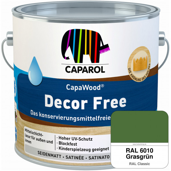 CapaWood® Decor Free (RAL 6010 Grasgrün) - ersetzt Capadur DecorLasur KF