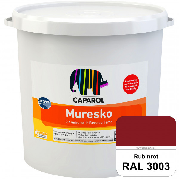 Muresko Nespri (R 30) (RAL 3003 Rubinrot) Silanisierte Reinacrylat-Fassadenfarbe auf SilaCryl®-Basis