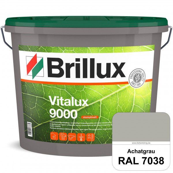 Vitalux 9000 (RAL 7038 Achatgrau) konservierungsmittelfreie Innendispersion für Kinder- & Schlafzimm
