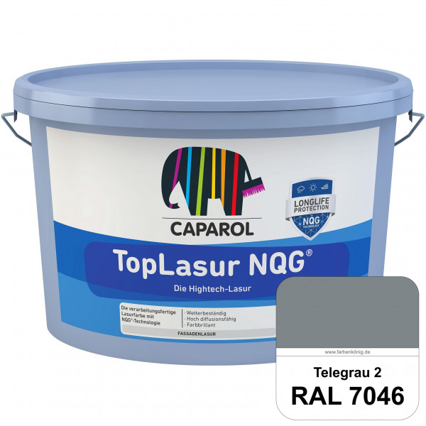 TopLasur NQG® (RAL 7046 Telegrau 2) Verarbeitungsfertige Lasur auf Basis der Nano-Quarz-Gitter Techn