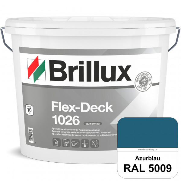 Flex-Deck ELF 1026 (RAL 5009 Azurblau) Hochwertige Innendispersion für Decken mit Installationen & A