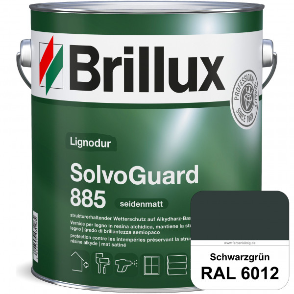 SolvoGuard 885 (RAL 6012 Schwarzgrün) deckende oder lasierende seidenmatte Alkydharz-Holzfarbe für a