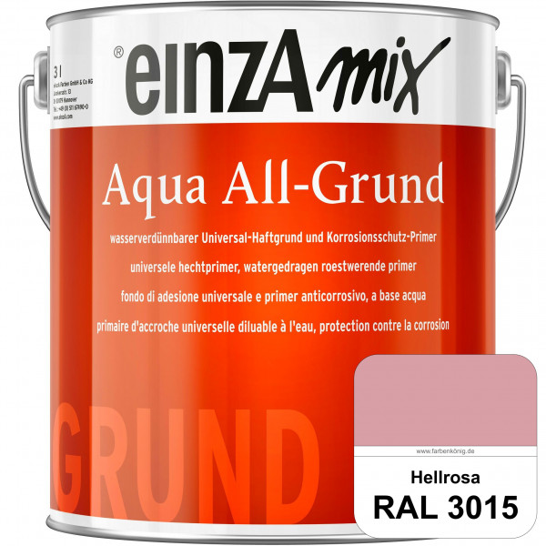 einzA Aqua All-Grund (RAL 3015 Hellrosa) Wasserverdünnbarer Haftgrund & Korrosionsschutz-Primer
