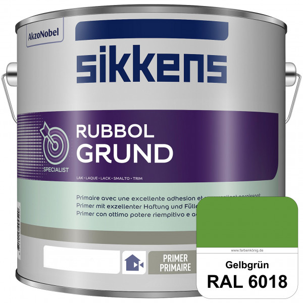 Rubbol Grund (RAL 6018 Gelbgrün) Seidenmatte Grund- und Zwischenbeschichtung auf Kunstharzbasis (inn