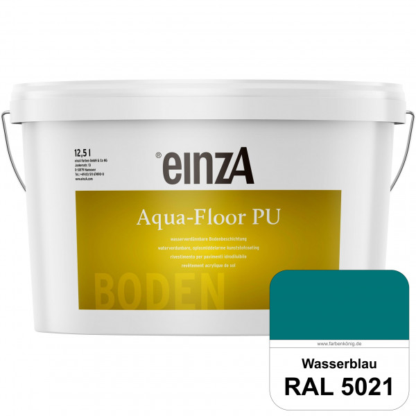 einzA Aqua-Floor PU (RAL 5021 Wasserblau) seidenglänzender Acryl-PU-Bodenbeschichtung