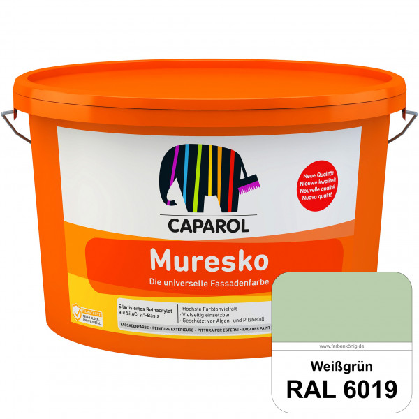 Muresko (RAL 6019 Weißgrün) Silanisierte Reinacrylat-Fassadenfarbe auf SilaCryl®-Basis