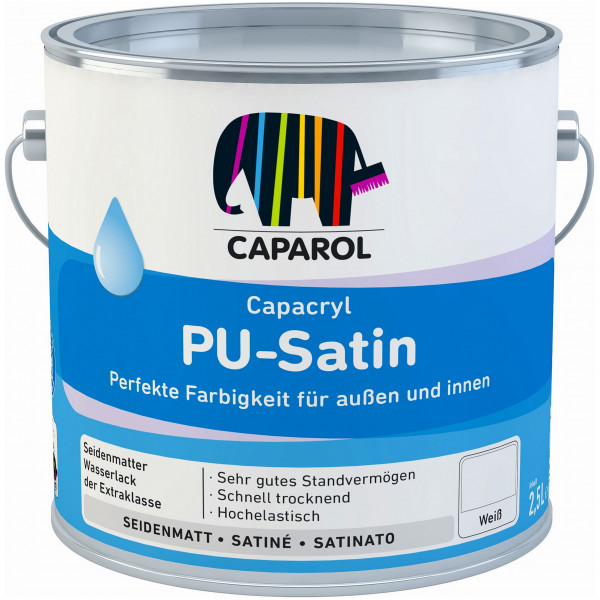 Capacryl PU-Satin (B-Ware) - 0,75 Liter (Weiß)