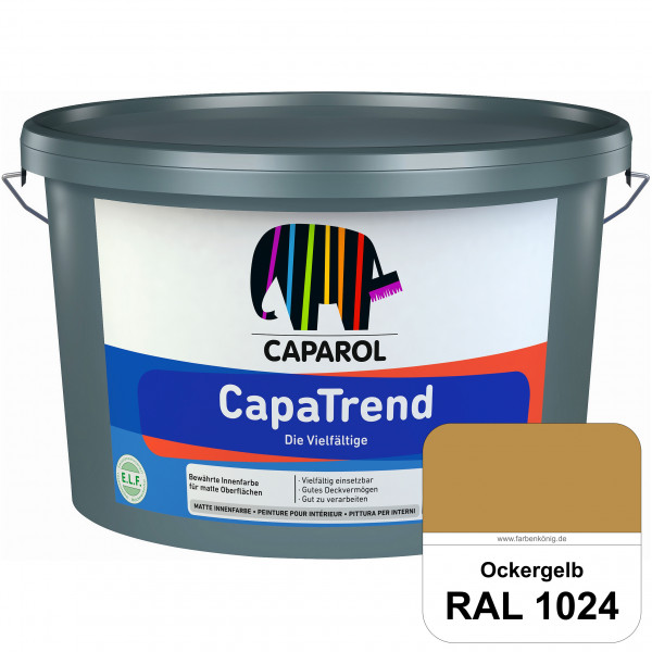 CapaTrend (RAL 1024 Ockergelb) matte hochdeckende Dispersionsfarbe für den Innenbereich