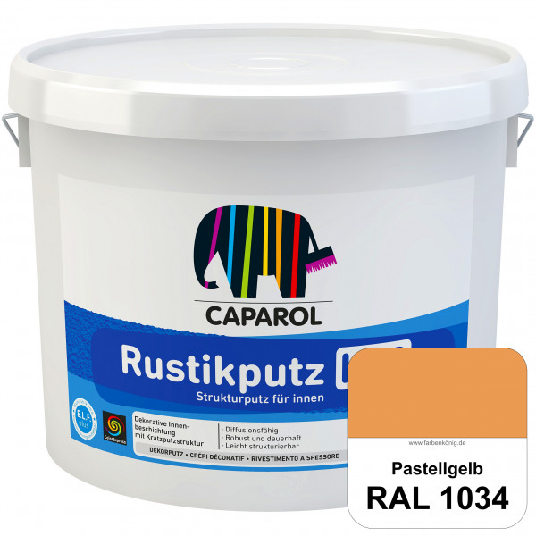 Rustikputz K 30 (RAL 1034 Pastellgelb) Dekorputze für dekorative Innenbeschichtungen.