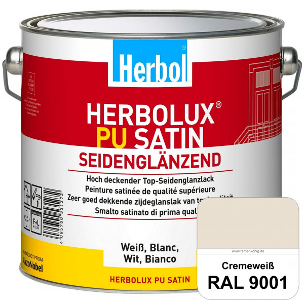 Herbolux PU Satin (RAL 9001 Cremeweiß) Top-PU-Seidenglanzlack (Innen & Außen)