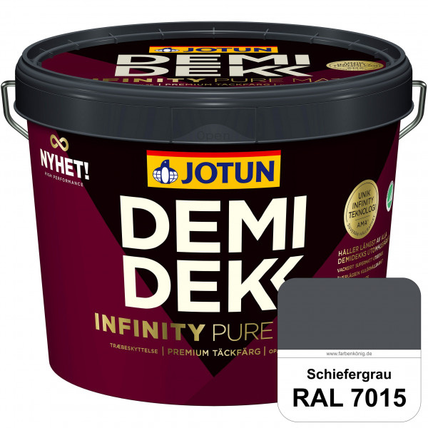 DEMIDEKK Infinity Pure Mat - Deckende, matte Holzfarbe (RAL 7015 Schiefergrau)