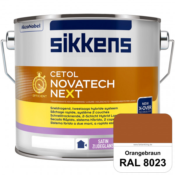 Cetol Novatech neXt (RAL 8023 Orangebraun) Schnelltrocknende Hybrid-Lasur mit höchster Wetterbeständ
