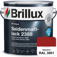 2K-Aqua Seidenmattlack 2388 (RAL 3001 Signalrot) mechanisch und chemisch hoch belastbar für außen & 
