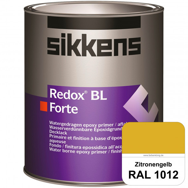 Redox BL Forte (RAL 1012 Zitronengelb) seidenmatte & wasserbasierte 2-K-Epoxidharzlack (innen)