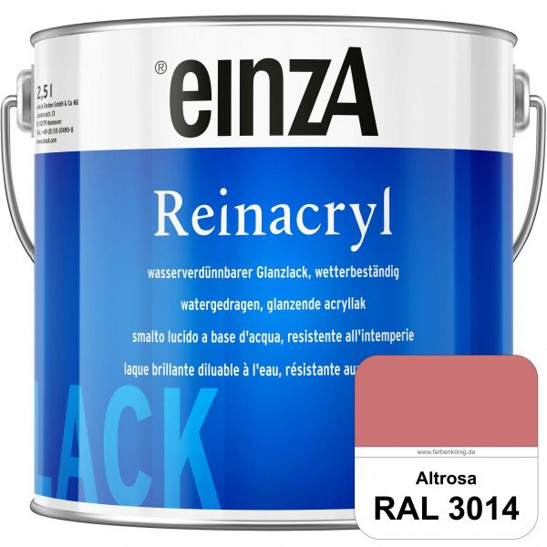 einzA Reinacryl (RAL 3014 Altrosa) wetterbeständige glänzende Acryl-PU-Lackfarbe