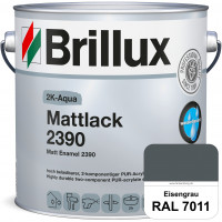 2K-Aqua Mattlack 2390 (RAL 7011 Eisengrau) mechanisch und chemisch hoch belastbar für außen & innen