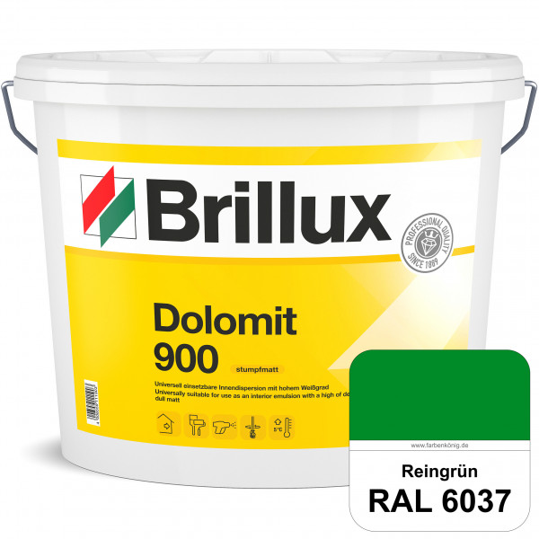 Dolomit 900 (RAL 6037 Reingrün) stumpfmatte Innen-Dispersionsfarbe mit gutem Deckvermögen