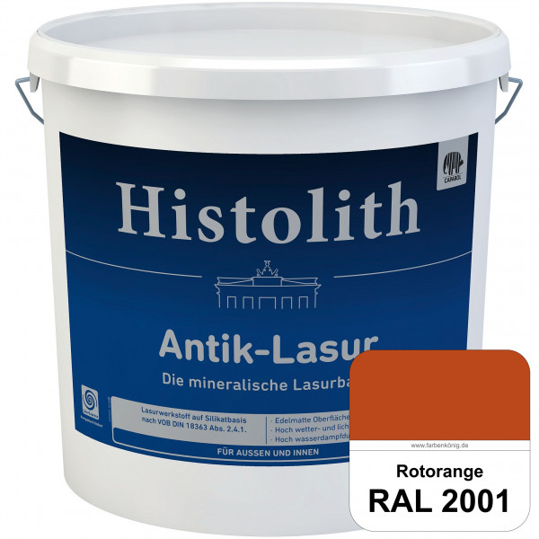Histolith® Antik-Lasur (RAL 2001 Rotorange) Lasurkonzentrat nach dem Vorbild historischer Beschichtu