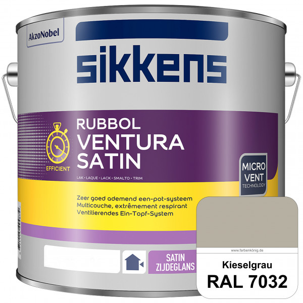 Rubbol Ventura Satin (RAL 7032 Kieselgrau) Seidenglanzlack (lösemittelhaltig) Fenster & Türen außen