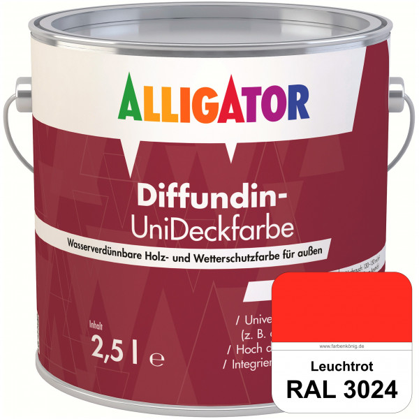 ALLIGATOR Diffundin-UniDeckfarbe (RAL 3024 Leuchtrot)