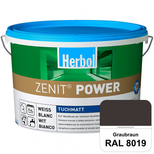 Herbol Zenit Power (RAL 8019 Graubraun) Superdeckende ELF-Wandfarbe