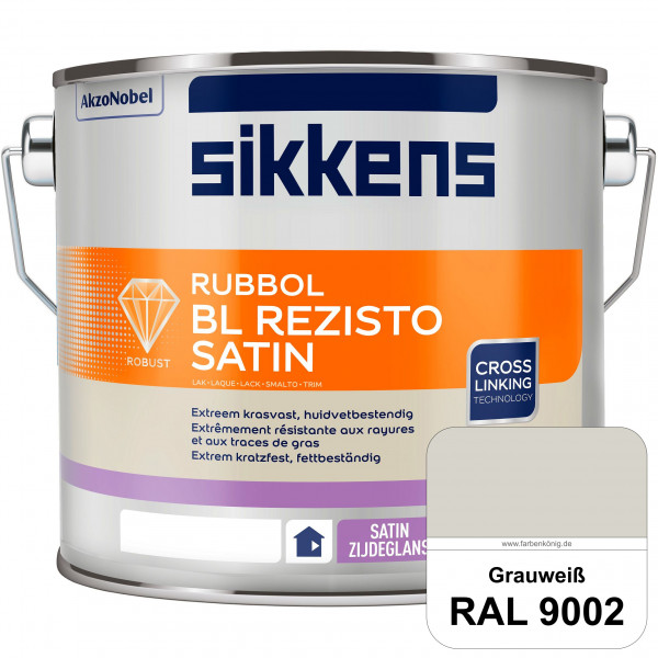 Rubbol BL Rezisto Satin (RAL 9002 Grauweiß) seidenglänzender und strapazierfähiger Lack (wasserbasie