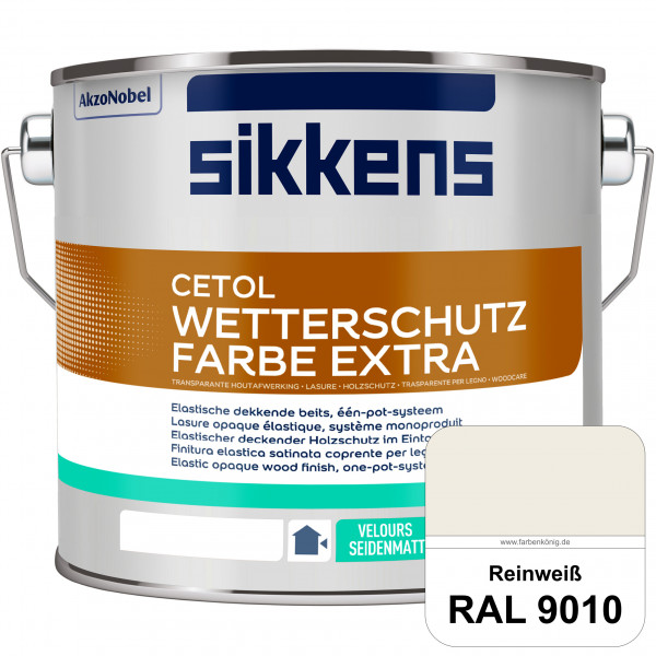 Cetol Wetterschutzfarbe Extra (B-Ware) - 1 Liter (RAL 9010 Reinweiß)