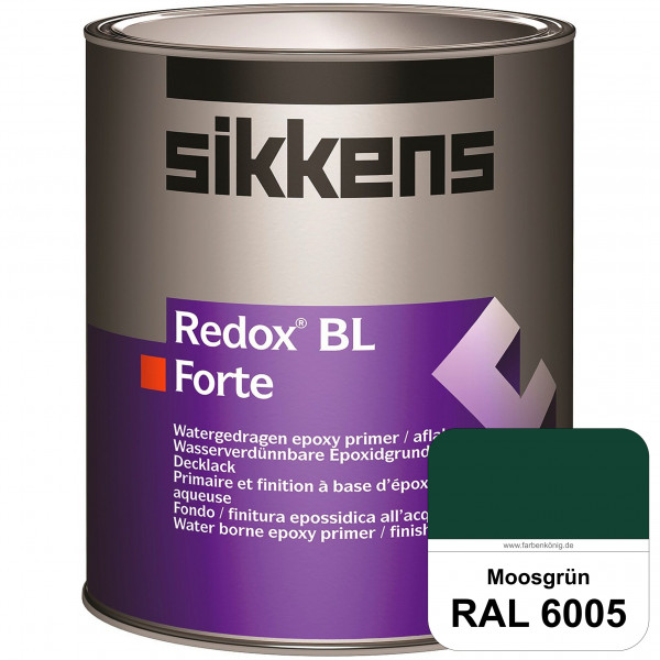 Redox BL Forte (RAL 6005 Moosgrün) seidenmatte & wasserbasierte 2-K-Epoxidharzlack (innen)
