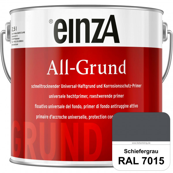 einzA All-Grund (RAL 7015 Schiefergrau) Schnelltrocknender Haftgrund & Korrosionsschutz-Primer