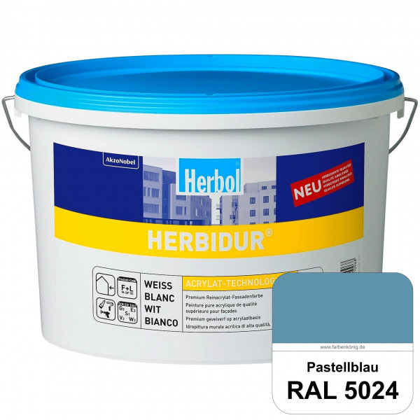 Herbidur (RAL 5024 Pastellblau) Reinacrylat-Fassadenfarbe mit Langzeitwetterschutz