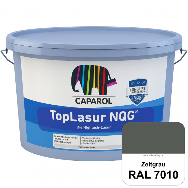 TopLasur NQG® (RAL 7010 Zeltgrau) Verarbeitungsfertige Lasur auf Basis der Nano-Quarz-Gitter Technol