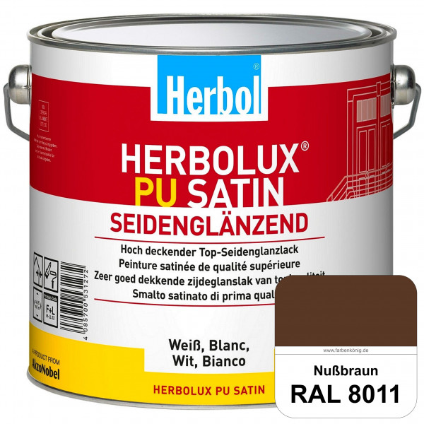 Herbolux PU Satin (RAL 8011 Nussbraun) Top-PU-Seidenglanzlack (Innen & Außen)