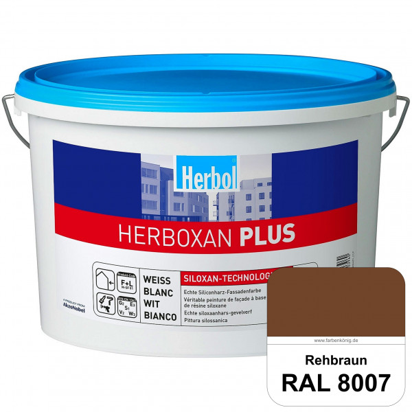 Herboxan Plus (RAL 8007 Rehbraun) Siliconharz-Fassadenfarbe für längere saubere Fassaden