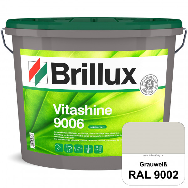 Vitashine 9006 (RAL 9002 Grauweiß) hochwertige konservierungsmittelfreie und seidenmatte Innendisper