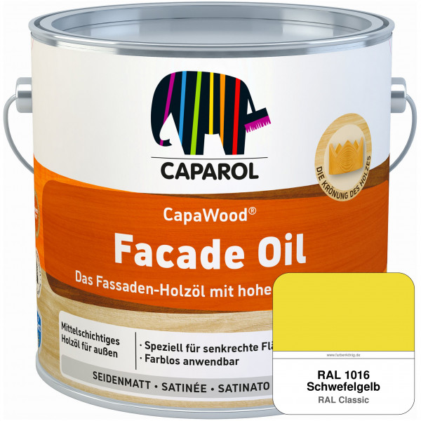 CapaWood® Facade Oil (RAL 1016 Schwefelgelb)