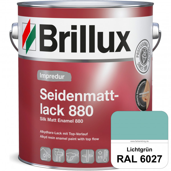 Impredur Seidenmattlack 880 (RAL 6027 Lichtgrün) für Holz- oder Metallflächen innen & außen