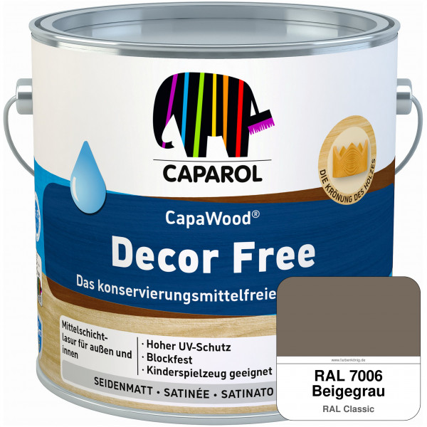 CapaWood® Decor Free (RAL 7006 Beigegrau) - ersetzt Capadur DecorLasur KF