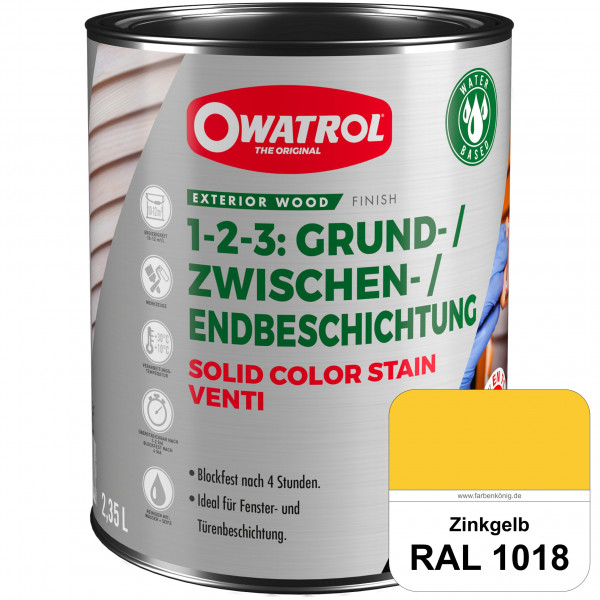SOLID COLOR STAIN VENTI (RAL 1018 Zinkgelb)