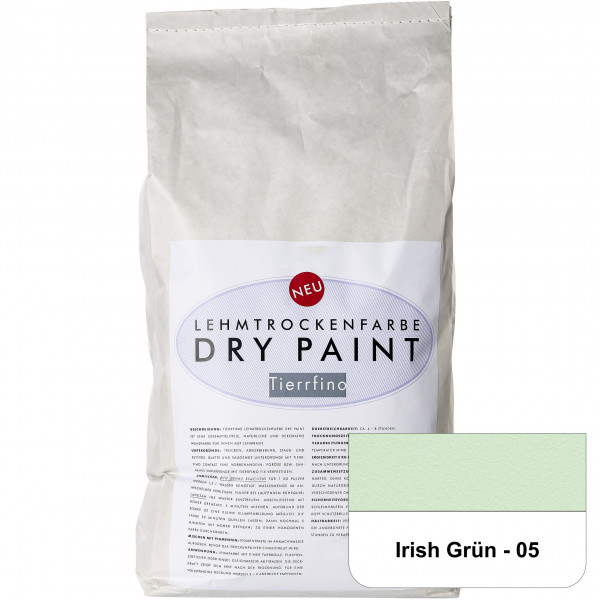 DRY-PAINT Lehmtrockenfarbe - Irish Grün - 05