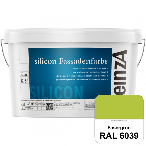 einzA silicon Fassadenfarbe (RAL 6039 Fasergrün) Hochwertige Siliconharz-Fassadenfarbe