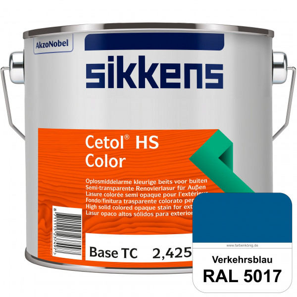 Cetol HS Color (RAL 5017 Verkehrsblau) Dekorative semi-transparente Lasur (lösemittelhaltig) für auß