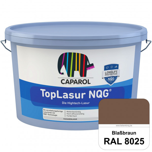 TopLasur NQG® (RAL 8025 Blassbraun) Verarbeitungsfertige Lasur auf Basis der Nano-Quarz-Gitter Techn