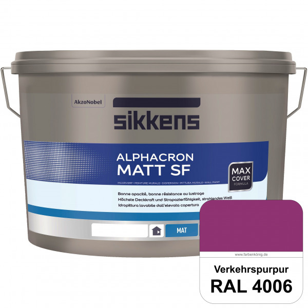 Alphacron Matt SF (RAL 4006 Verkehrspurpur) stumpfmatte & hochwertige Premium-Wandfarbe (innen)