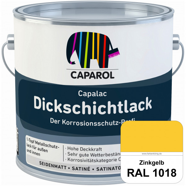 Capalac Dickschichtlack (RAL 1018 Zinkgelb) 1-Topf Metallschutzlack (löselmittelhaltig) innen & auße