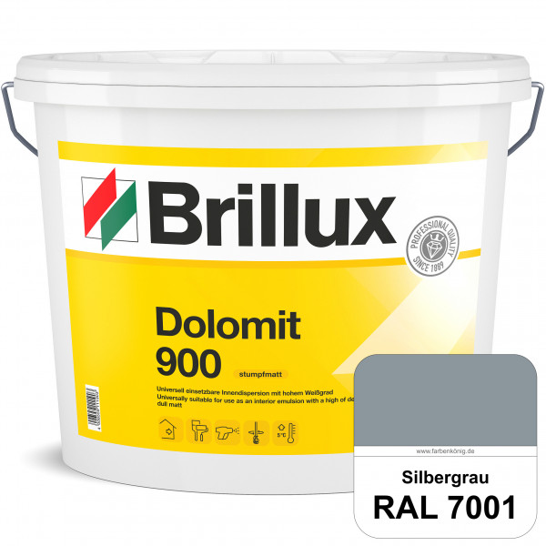 Dolomit 900 (RAL 7001 Silbergrau) stumpfmatte Innen-Dispersionsfarbe mit gutem Deckvermögen