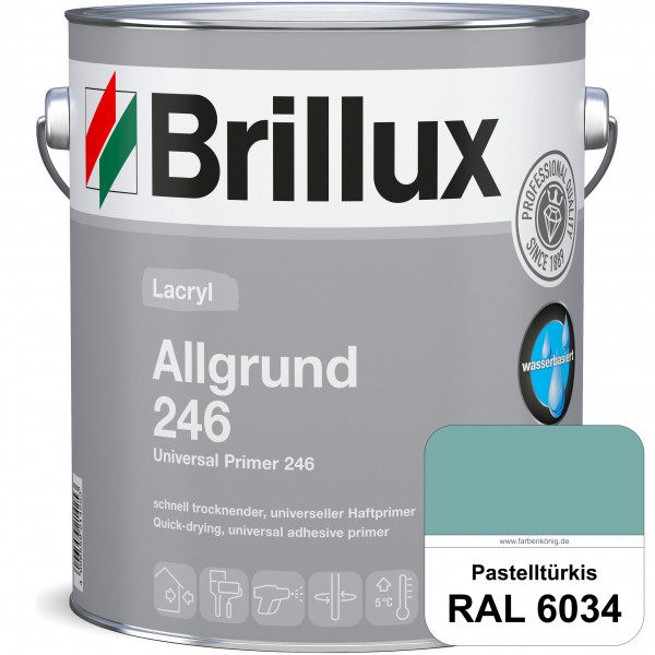 Lacryl Allgrund 246 (RAL 6034 Pastelltürkis) Grundierung für Acryl- und Alkydharzlacken auf Holz, Zi